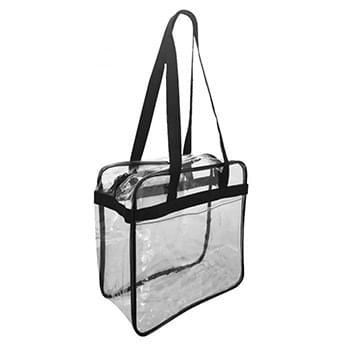OAD Clear Tote with Zippered Top