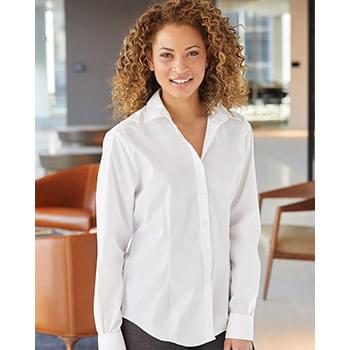 Women's Cotton/Poly Solid Point Collar Shirt