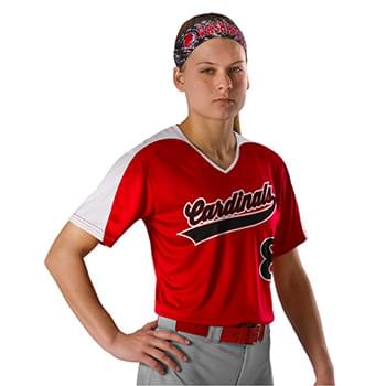 Girls' V-Neck Fastpitch Jersey