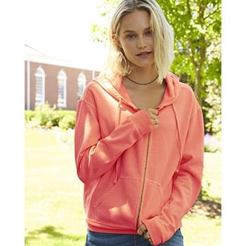 Women's Garment Dyed Ringspun Hooded Full-Zip Sweatshirt