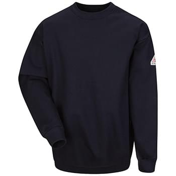 Pullover Crewneck Sweatshirt - Cotton/Spandex Blend - Long Sizes