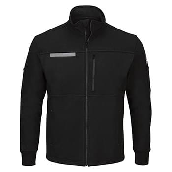 Zip Front Fleece Jacket-Cotton /Spandex Blend - Long Sizes