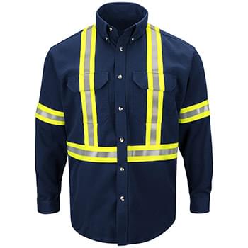 Dress Uniform Shirt with CSA reflective trim - EXCEL FR® ComforTouch