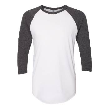Unisex USA-Made 50/50 Poly/Cotton Raglan Three-Quarter Sleeve Tee